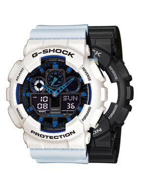Casio Casio Zegarek SET GA-100-1A2ER + BEZEL 10395292 + PASEK 10527469 Biały