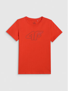 4F 4F T-Shirt BASIC+ Červená Regular Fit