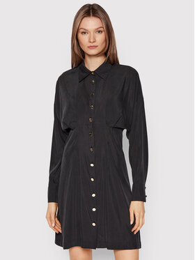 Sisley Sisley Φόρεμα πουκάμισο 48T8LV00M Μαύρο Regular Fit