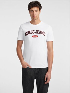 Guess Jeans Guess Jeans T-Shirt 165549 Biały Classic Fit