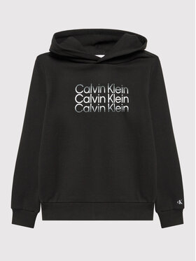 Calvin Klein Jeans Calvin Klein Jeans Mikina Inst. Cut Off Logo IB0IB01160 Čierna Regular Fit