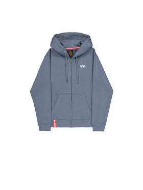 Alpha Industries Alpha Industries Mikina Basic Small Logo Zip Hoodie Modrá Regular Fit