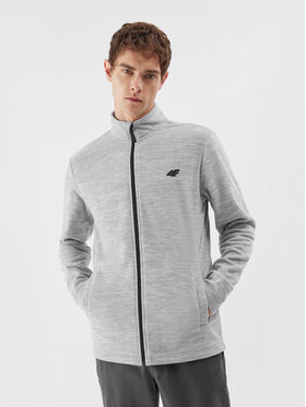 4F 4F Fleecejacke 4FAW23TFLEM120 Grau Regular Fit