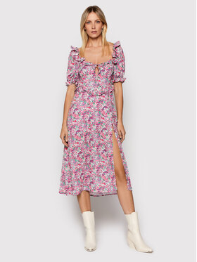 For Love & Lemons Vasarinė suknelė Katarina CD2378 Rožinė Regular Fit