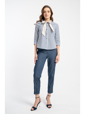 CLICK CLICK Kalhoty z materiálu 30-418 Tmavomodrá Skinny Fit