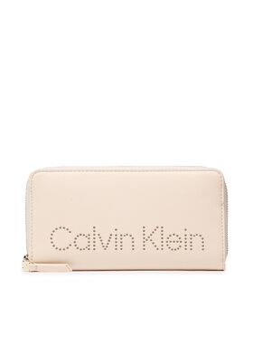 Calvin Klein Calvin Klein Великий жіночий гаманець Ck Set Wallet Z/A Lg K60K609191 Бежевий