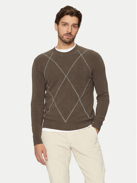 Sisley Sisley Svetr 1QPST103W Hnědá Regular Fit