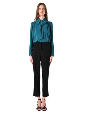 Rinascimento Rinascimento Pantaloni di tessuto Pantalone donna Nero Regular Fit