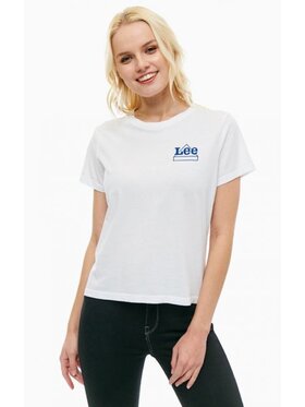 Lee Lee T-shirt MINI LOGO TEE Bianco Regular Fit