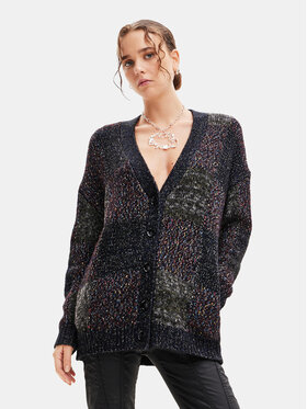 Desigual Desigual Kardigán 23WWJF09 Fekete Oversize