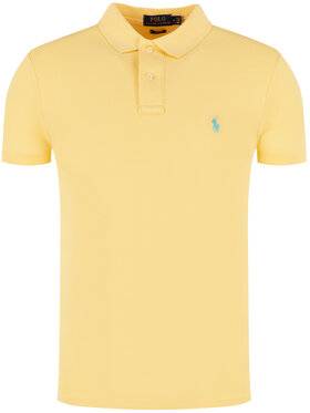Polo Ralph Lauren Polo Ralph Lauren Тениска с яка и копчета Core Replen 710782592 Жълт Custom Slim Fit