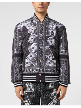 PHILIPP PLEIN PHILIPP PLEIN Kurtka bomber 31141 Czarny Regular Fit
