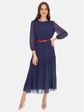 Potis & Verso Potis & Verso Sukienka wieczorowa Sara Granatowy Regular Fit