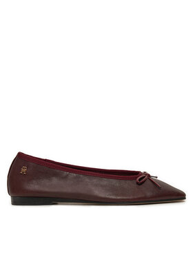 Tommy Hilfiger Tommy Hilfiger Балетки Soft Leather FW0FW08355 Бордовий