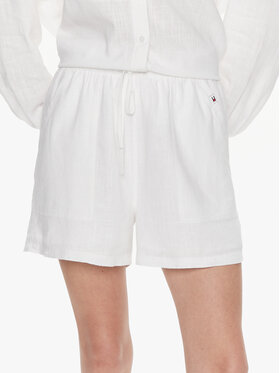 Tommy Jeans Tommy Jeans Bavlnené šortky DW0DW18334 Biela Relaxed Fit