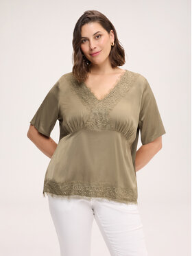 Fiorella Rubino Fiorella Rubino Bluzka 2044L000711N025 Zielony Regular Fit