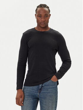 Mustang Mustang Тениска с дълъг ръкав Arlington 1016875 Черен Slim Fit