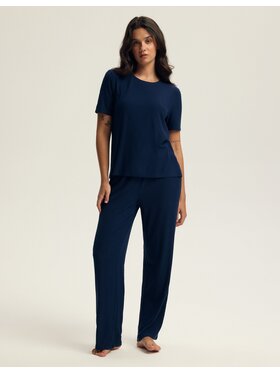 Esotiq Esotiq Piżama 43806 Granatowy Regular Fit