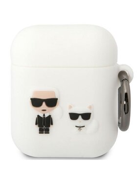 KARL LAGERFELD KARL LAGERFELD Etui na słuchawki AirPods 1/2 Biały