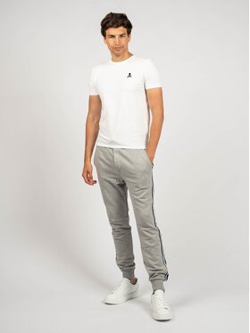 Les Hommes Les Hommes Kalhoty z materiálu UHJ101752U | Jogging Pants Šedá Slim Fit