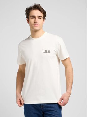 Lee Lee T-Shirt RELAXED GRAPHIC TEE Biały Relaxed Fit