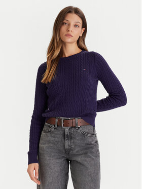 Tommy Jeans Tommy Jeans Светр Cable Essential DW0DW22165 Фіолетовий Regular Fit