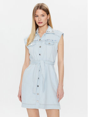 Pinko Pinko Džinsinė suknelė Quash 100337 A0G1 Mėlyna Regular Fit
