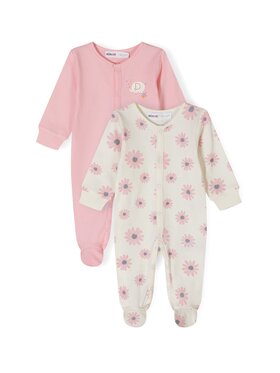 MINOTI MINOTI Komplet 2 par pajacy 24babypack20 Różowy