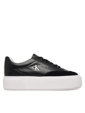 Calvin Klein Calvin Klein Tenisice Flatform Lace Up Tcap Lth-Su HW0HW03438 Crna