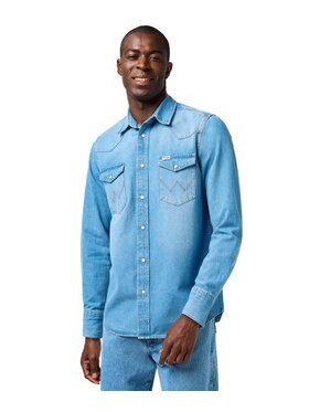 Wrangler Wrangler Koszula jeansowa 112362744 Niebieski Regular Fit