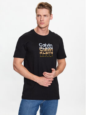 Calvin Klein Jeans Calvin Klein Jeans Marškinėliai J30J324208 Juoda Regular Fit