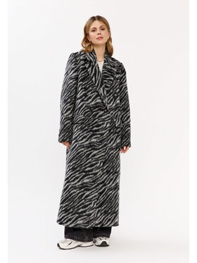 Mirons Mirons Płaszcz przejściowy print Czarny Oversize