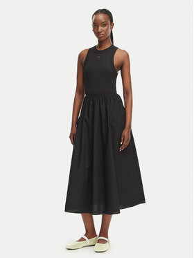 Tommy Jeans Tommy Jeans Sommerkleid DW0DW22593 Schwarz Regular Fit