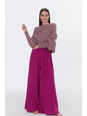 NAOKO NAOKO Kalhoty z materiálu Viva Magenta Růžová Regular Fit