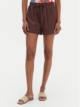 Seafolly Seafolly Bavlnené šortky Crinkle 55429-SH Hnedá Regular Fit