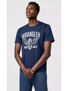 Wrangler Wrangler T-Shirt Americana Tee Niebieski Oversize