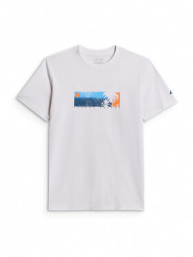 4F 4F T-Shirt BEACHWEAR Biały Regular Fit