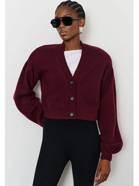 La Mania La Mania Kardigan MARI Bordowy Classic Fit
