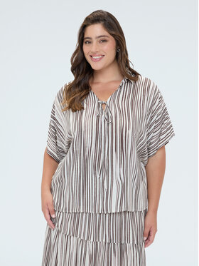 Fiorella Rubino Fiorella Rubino Bluzka 2029L000691N0S1 Brązowy Boxy Fit