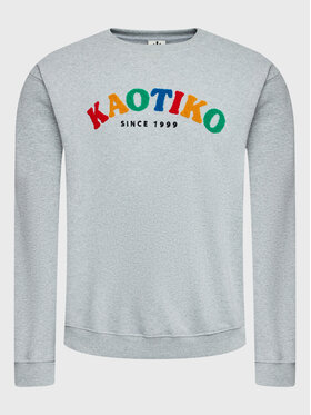 Kaotiko Kaotiko Sweatshirt Helder AL050-01-G002 Gris Relaxed Fit