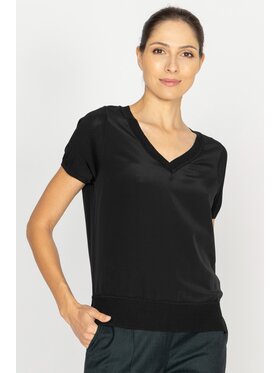 Deni Cler Milano Deni Cler Milano Bluzka T-DC-1276-D5-80-90-1 Czarny Regular Fit