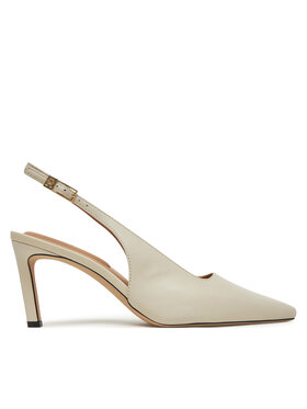 Tommy Hilfiger Tommy Hilfiger Pantofi cu toc subțire Squared Toe FW0FW08636 Bej