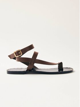 ALOHAS ALOHAS Sandały Tallula Brown Leather Sandals Brązowy