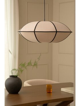 MIAhome MIAhome Lampa sufitowa lniana Patraix Biały