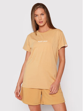 PLNY LALA PLNY LALA T-shirt Classic PL-KO-CL-00240 Marrone Regular Fit