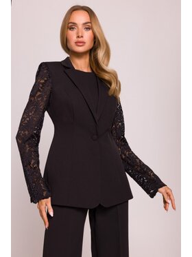 Made of Emotion Made of Emotion Marynarka M865 Czarny A-Line Fit