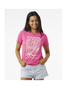Rip Curl Rip Curl T-Shirt Heatwave Standard Tee Różowy Standard Fit
