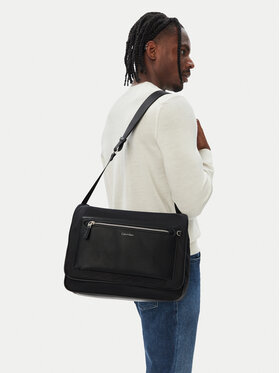 Calvin Klein Calvin Klein Soma Ssnl Raised Logo Flap Messenger LV04D3501G Melns