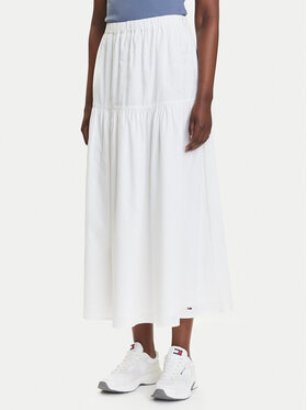 Tommy Jeans Tommy Jeans Gonna a trapezio DW0DW20980 Bianco Regular Fit