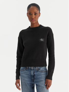 Calvin Klein Jeans Calvin Klein Jeans Sweater Ck Embro Badge LV047D351G Fekete Regular Fit